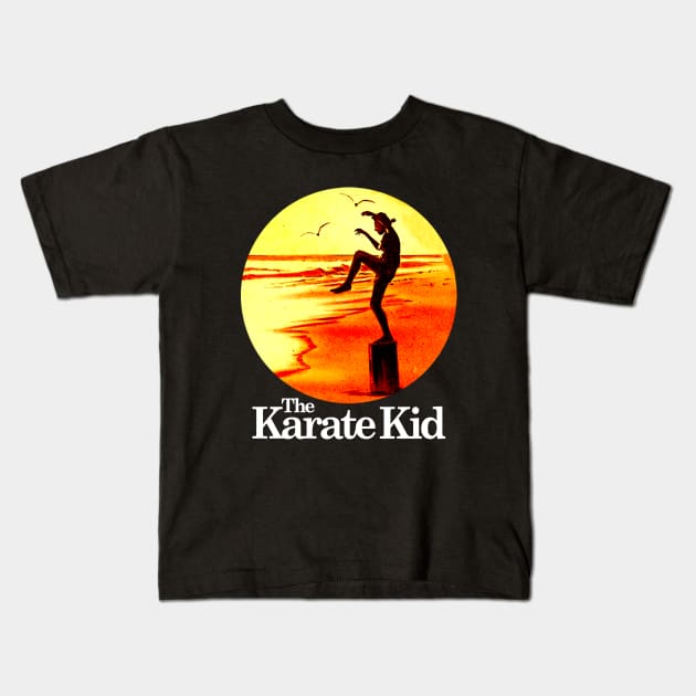 Retro Karate Kid Kids T-Shirt by BLACKLEAF